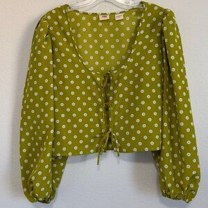 Levi's Green Floral Blouse